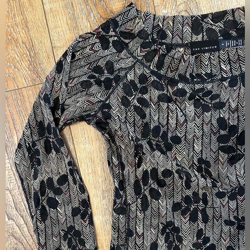 Vintage 90s, Sheer 3/4 sleeve top by The Limited